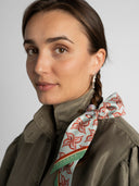 Misty Blue silk twilly