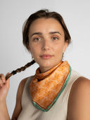 Ginger Orange silk scarf M