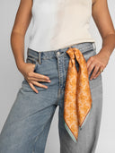 Ginger Orange silk scarf M