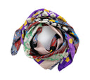 Multicolour silk scarf L