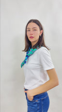Classic Blue silk scarf M